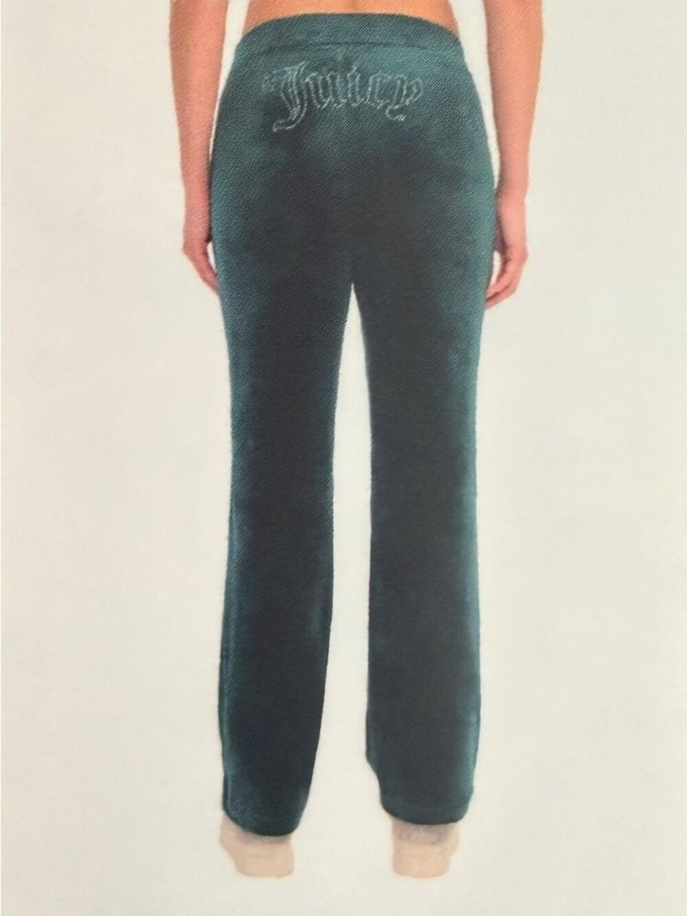 Juicy Couture Y2K OG Rhinestone Bling Pull On Velour Pant Turquoise XXL